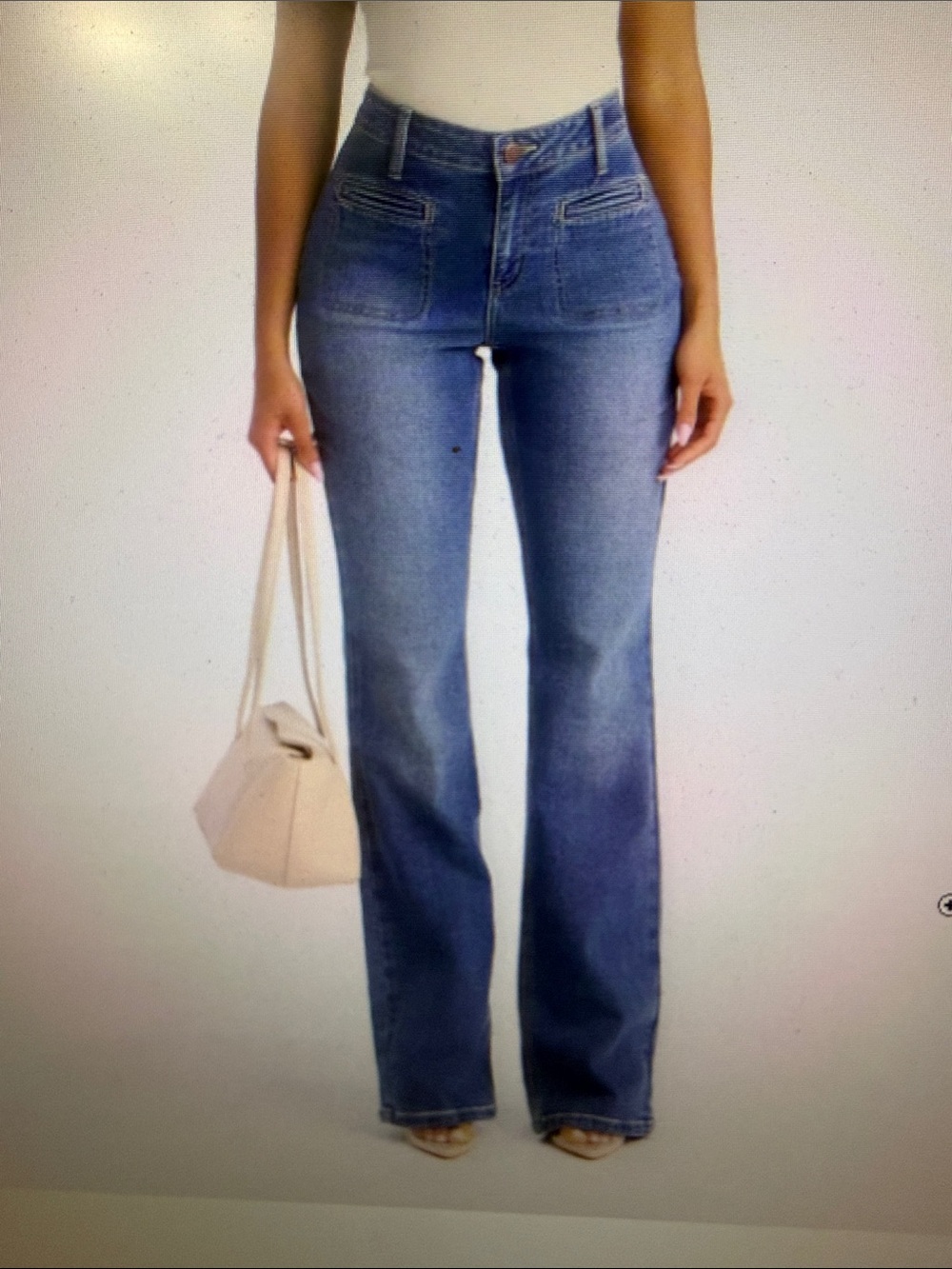 Fashion Nova Women's Blue Flare Jeans